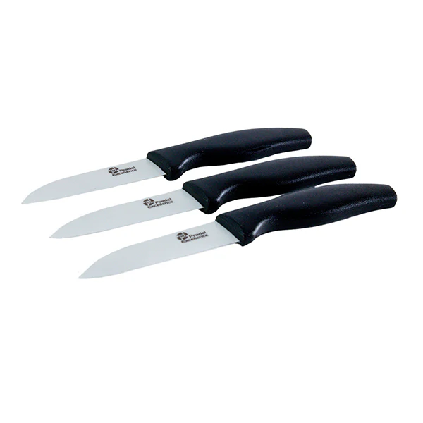 Set de 3 couteaux d’office en céramique 7,5 cm Essentiels Pradel Excellence