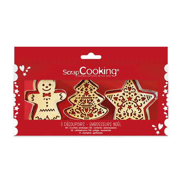3 emporte-piÚces et embosseurs Noël Scrapcooking