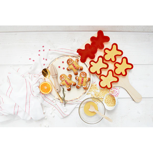 6 moules en silicone Bonhomme pain d’épices Scrapcooking - Image 2