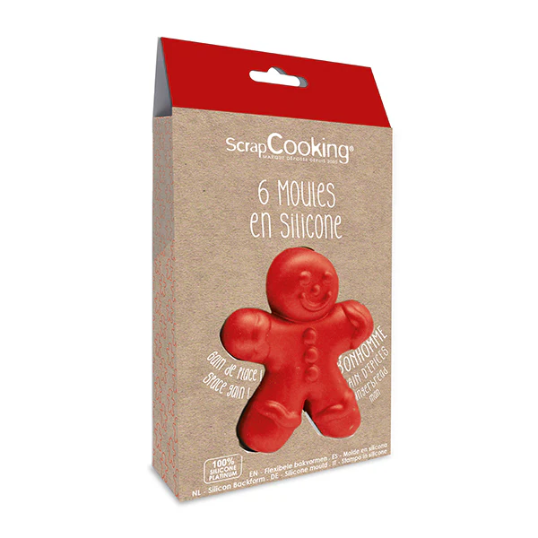 6 moules en silicone Bonhomme pain d’épices Scrapcooking - Image 3