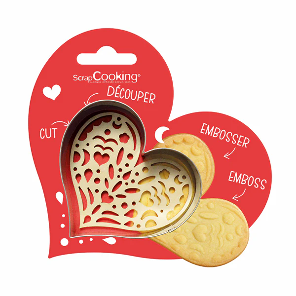 Emporte-pièce et embosseur Cœur Scrapcooking