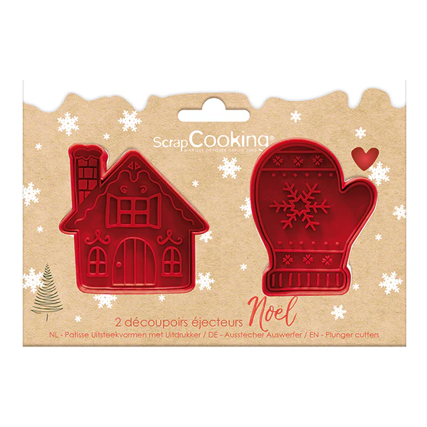 Set de 2 découpoirs éjecteurs de Noël Scrapcooking