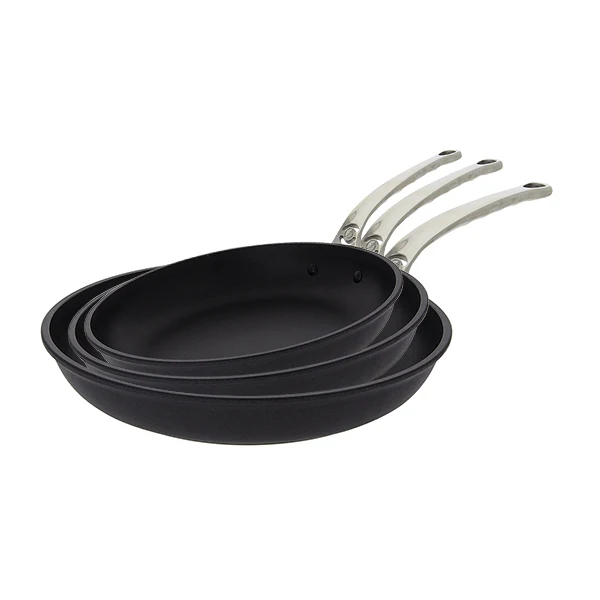 Set de 3 poĂȘles anti-adhĂ©rentes 20, 24 et 28 cm Choc ExtrĂȘme De Buyer