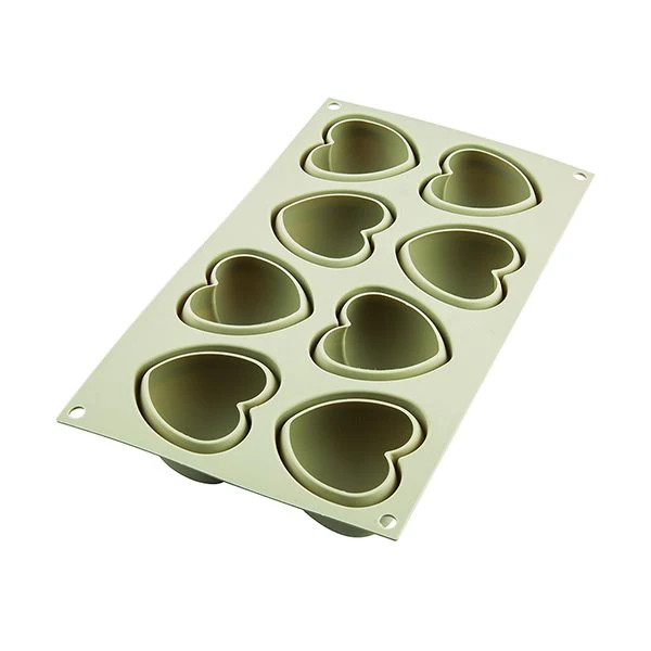 Moule en silicone Cuoricino 8 cœurs Silikomart - Image 2