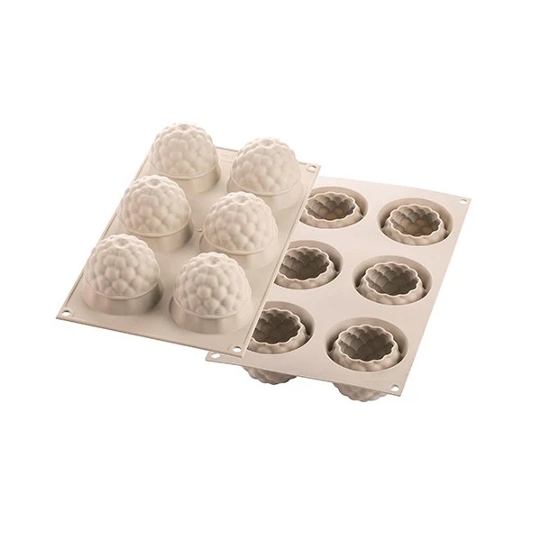 Moule silicone 3D 6 mini gâteaux fruits des bois Silikomart - Image 2