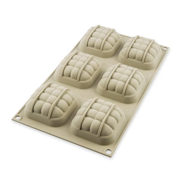 Moule silicone 6 Mini gâteaux Elegenza texture matelassée Silikomart - Image 3