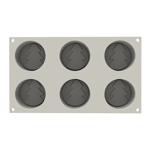 Set de 6 moules silicone Mini Hiver Sapin Silikomart - Image 3