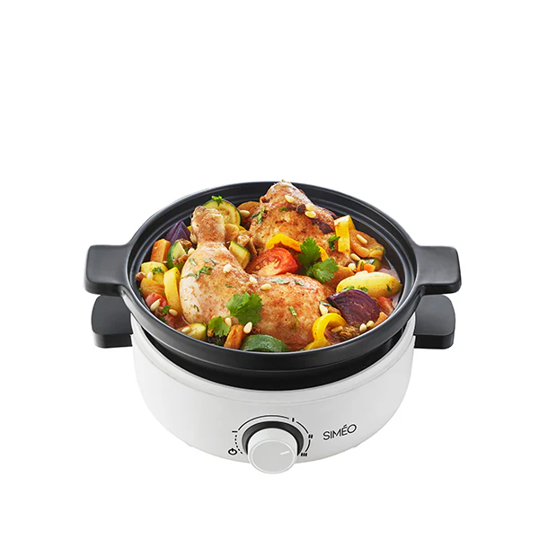 Tajine électrique céramique 4 personnes 1000 W blanc Simeo - Image 4