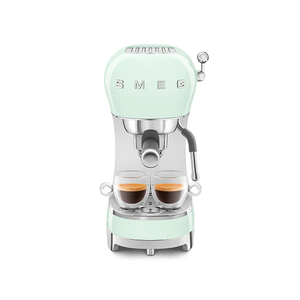 Machine à café expresso 1 L 1350 W ECF02PGEU vert d'eau Smeg
