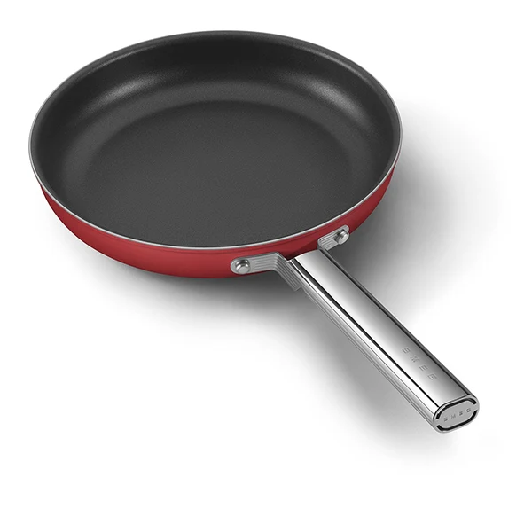 Poêle aluminium antiadhésive 28 cm rouge mat Smeg - Image 3