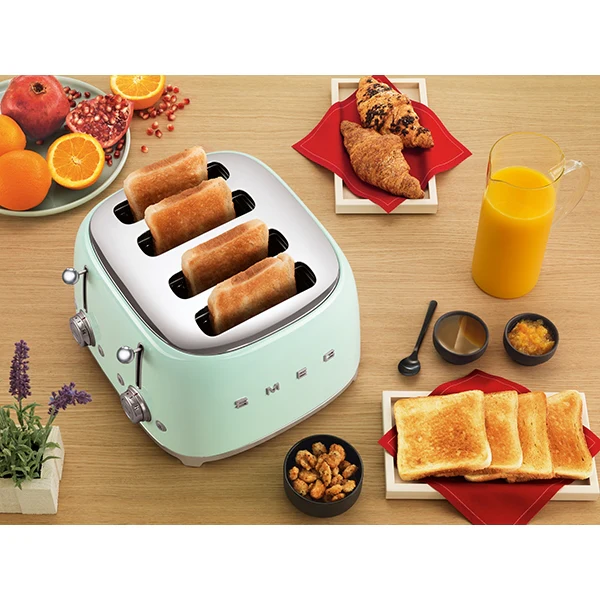 Toaster 4 fentes 2000 W TSF03PGEU vert dâeau Smeg - Image 3