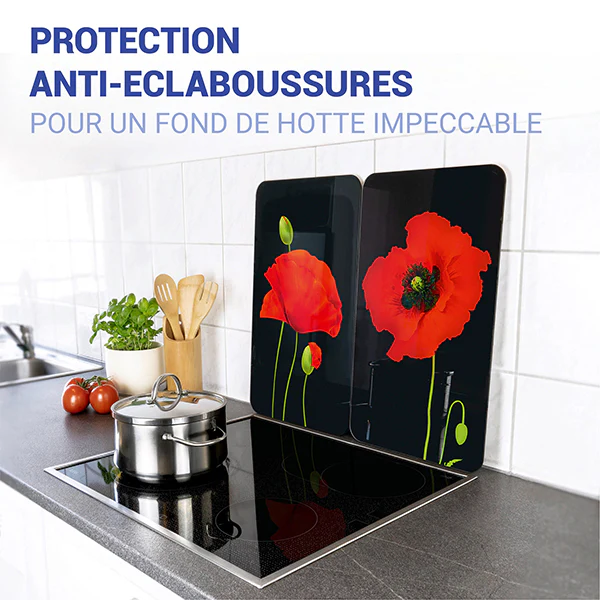 2 couvre-plaques protection motif coquelicots Wenko by Maximex - Image 5
