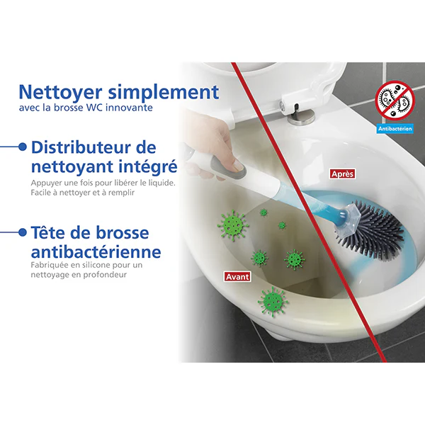 Brosse WC avec réservoir intégré 2 en 1 Wenko by Maximex - Image 8