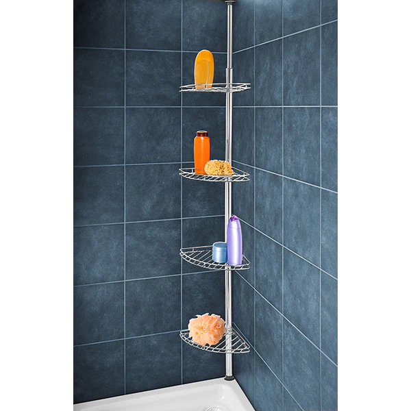 Étagère de douche télescopique acier inox 4 tablettes Wenko by Maximex - Image 4
