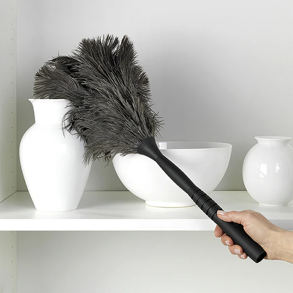 Plumeau en plumes d'autruche avec manche télescopique pliable 122 cm Wenko by Maximex - Image 3