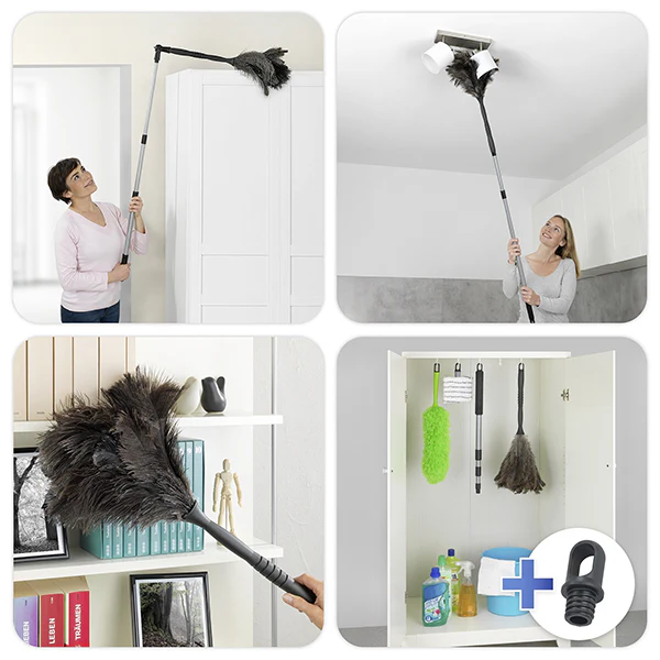 Plumeau en plumes d'autruche avec manche télescopique pliable 122 cm Wenko by Maximex - Image 6