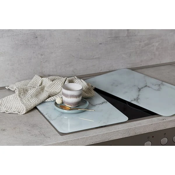 Set 2 couvre-plaques protection motif marbre Wenko by Maximex - Image 3