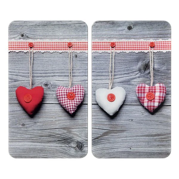 Set 2 couvre-plaques protection motifs Coeurs Wenko by Maximex - Image 2