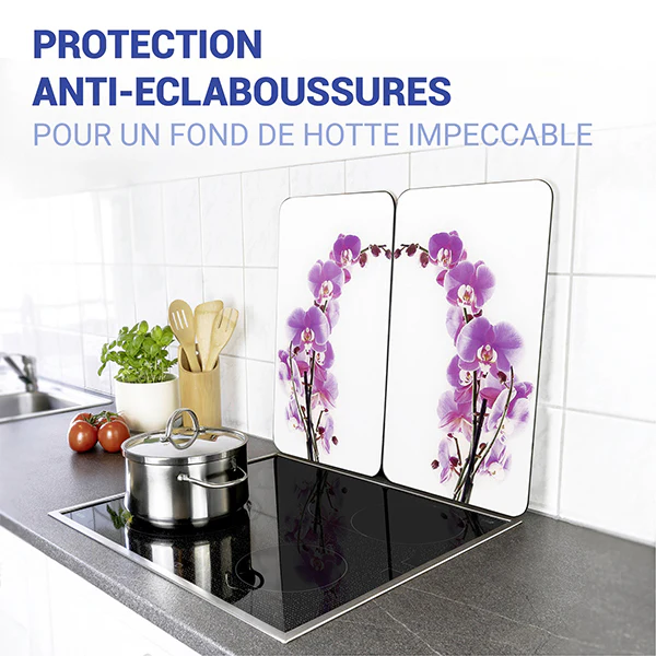 Set 2 couvre-plaques protection motifs Orchidée Wenko by Maximex - Image 5