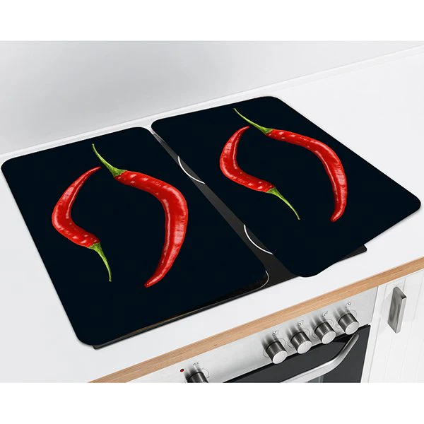 Set de 2 couvre plaques protection motifs Piments Wenko by Maximex - Image 3