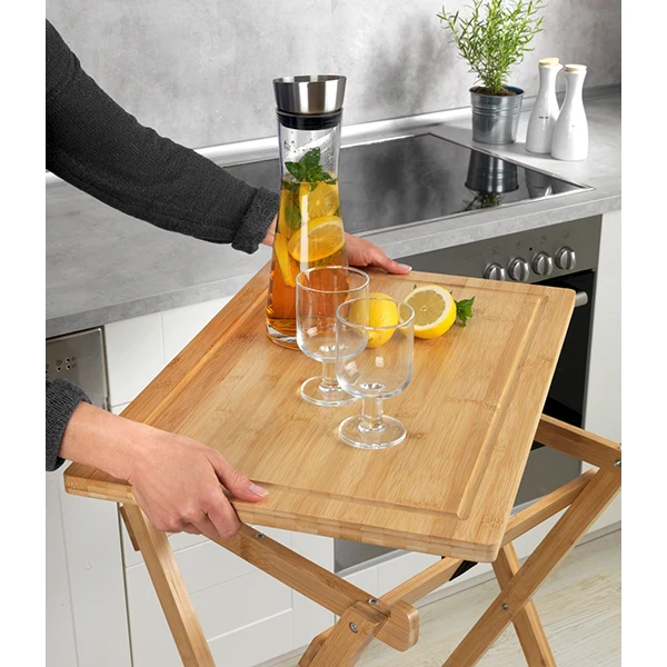 Table pliante avec plateau amovible Lugo en bambou Wenko by Maximex