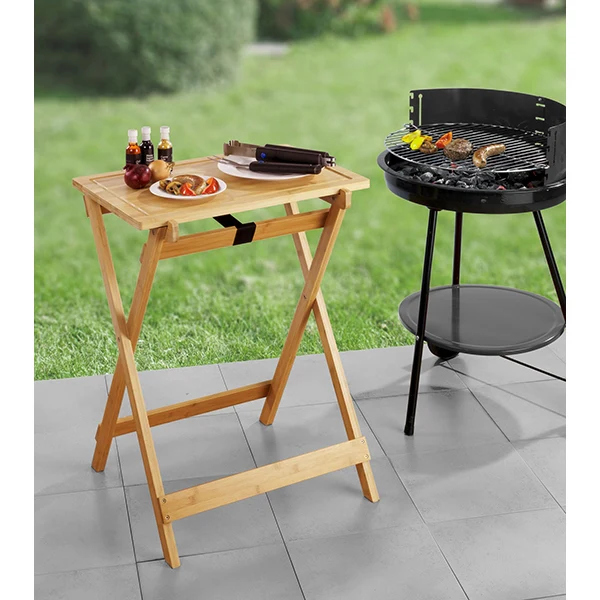 Table pliante avec plateau amovible Lugo en bambou Wenko by Maximex - Image 2