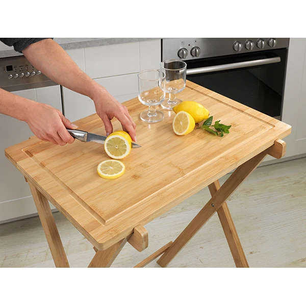 Table pliante avec plateau amovible Lugo en bambou Wenko by Maximex - Image 3
