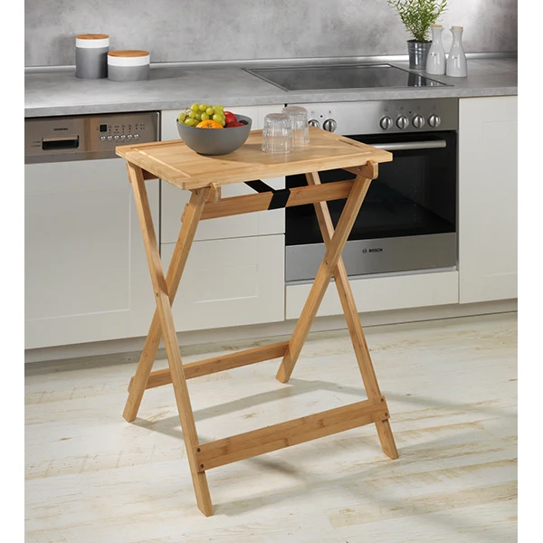 Table pliante avec plateau amovible Lugo en bambou Wenko by Maximex - Image 4