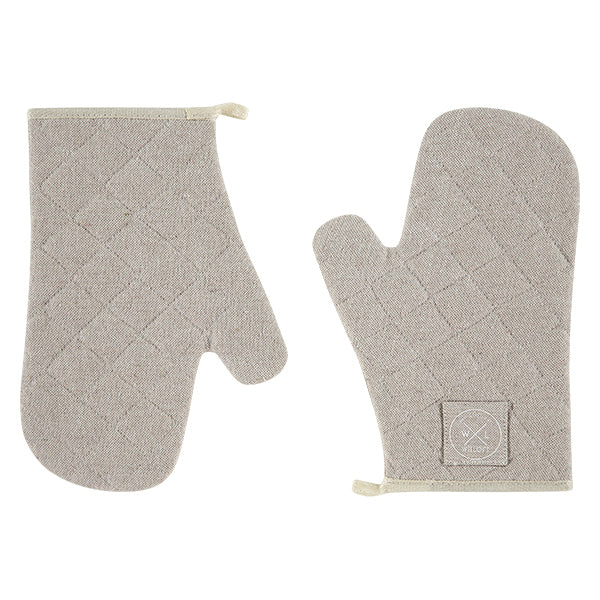 Paire de gants de cuisine en coton recyclé beige Witloft